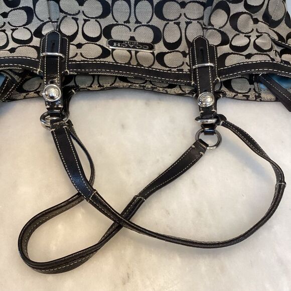 Coach Jacquard Signature Logo North South Large Gallery Tote - Picture 10 of 15